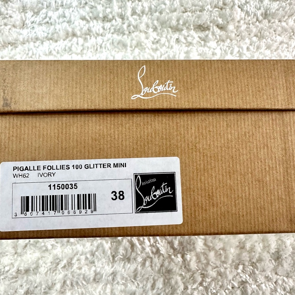 Christian Louboutin Pigalle Follies Ivory Glitter 100 - Picture 7 of 7
